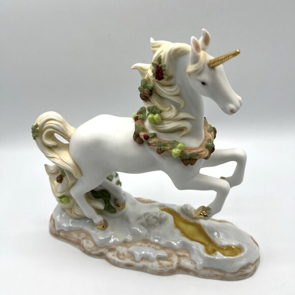 Princeton Gallery Yuletide Bliss Unicorn Horse 2005 Christmas Holiday - Picture 2 of 6